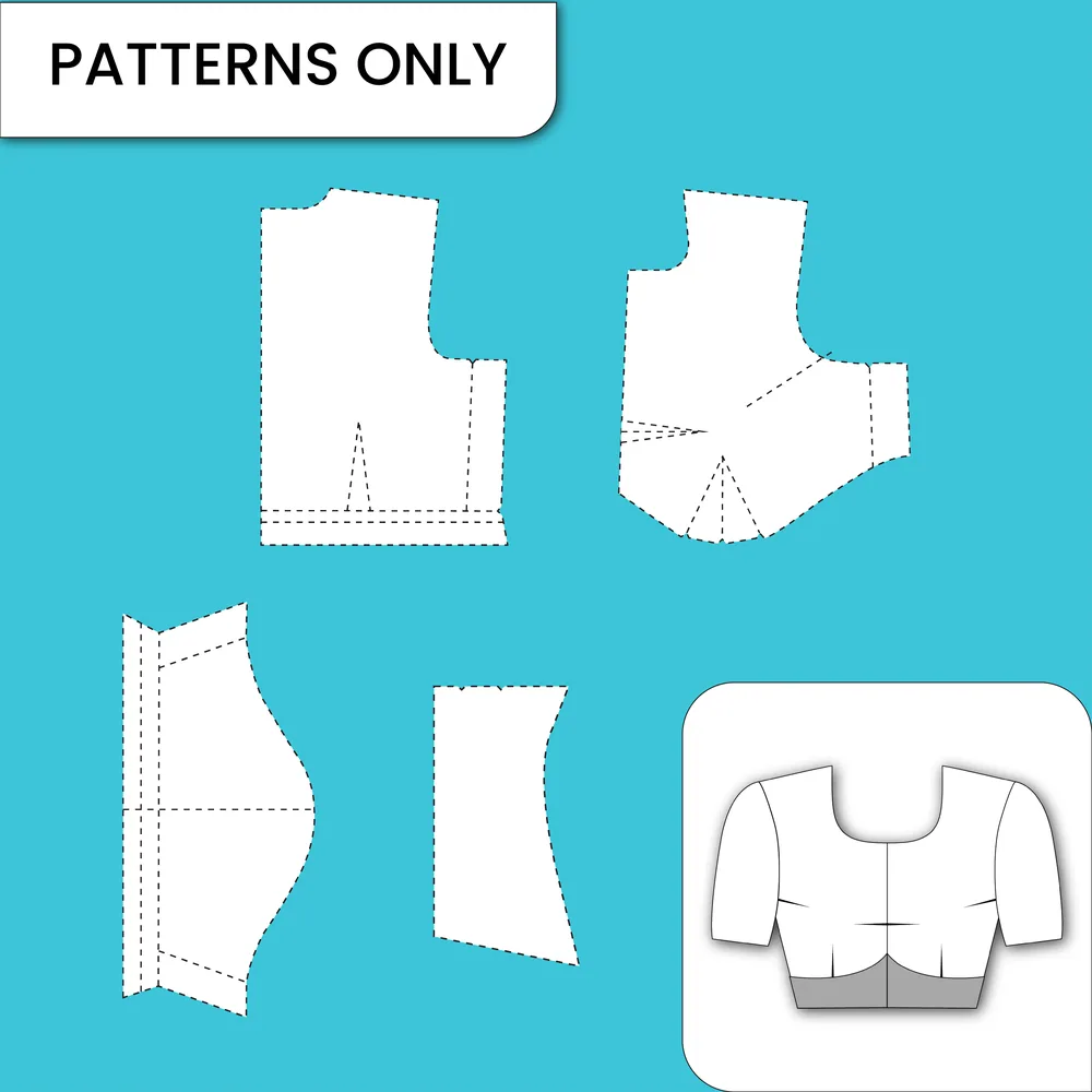 3 Dart Close Neck Blouse paper pattern