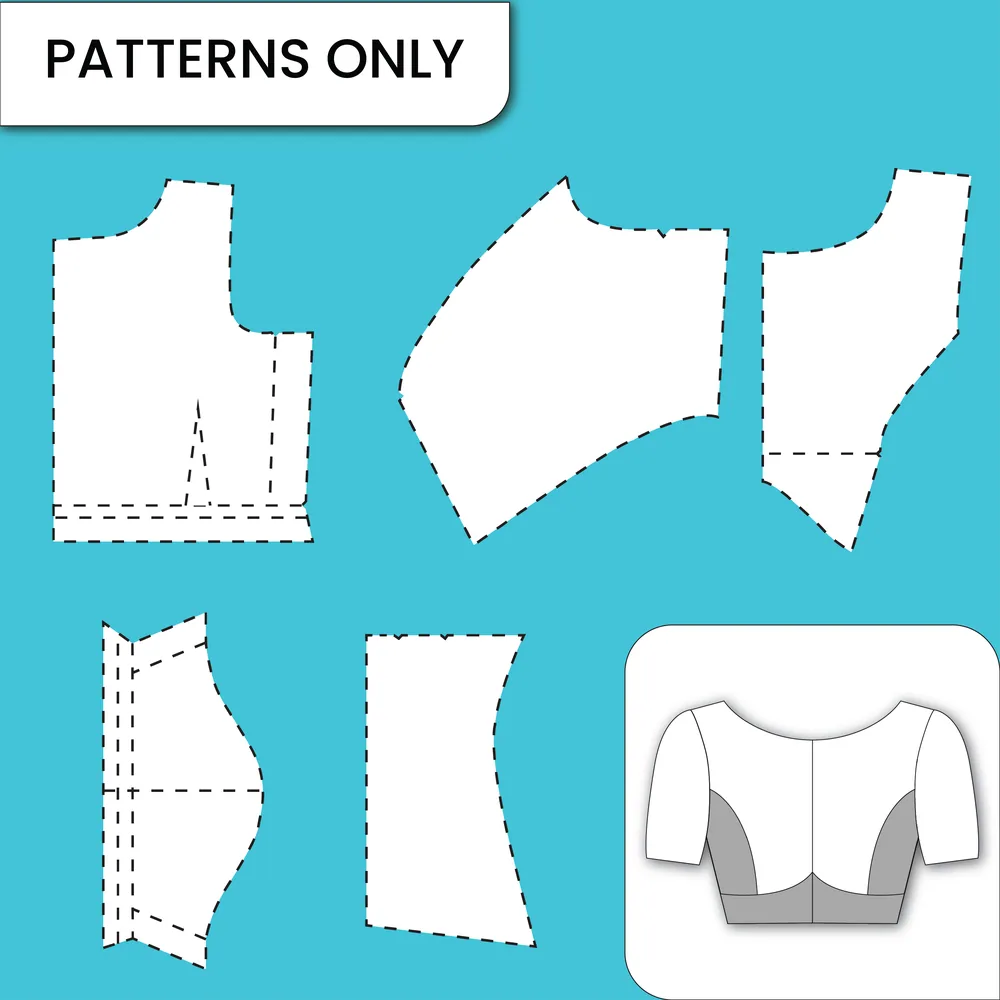 Boat Neck Princess Cut With Belt paper pattern