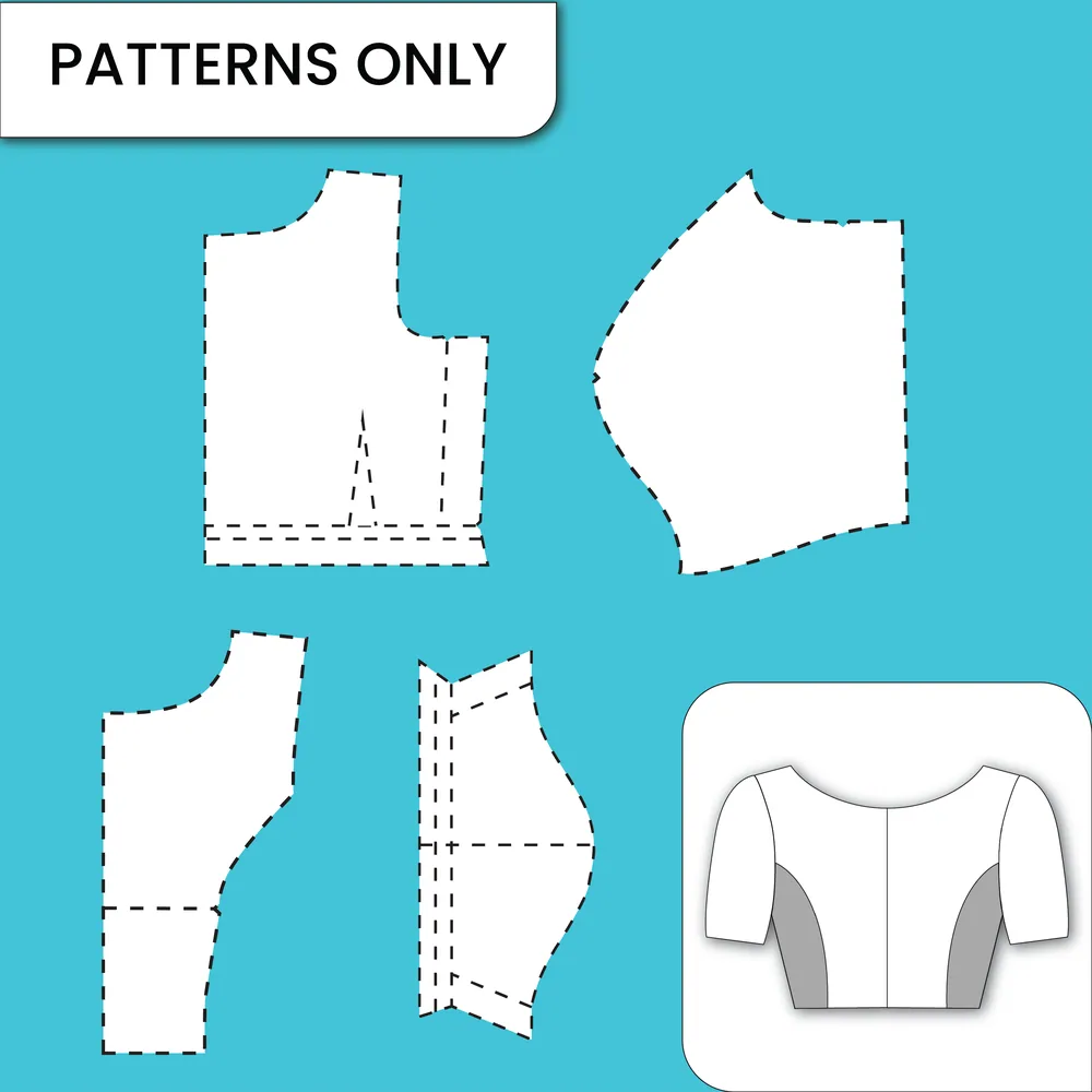Boat Neck Princess Cut Without Belt paper pattern