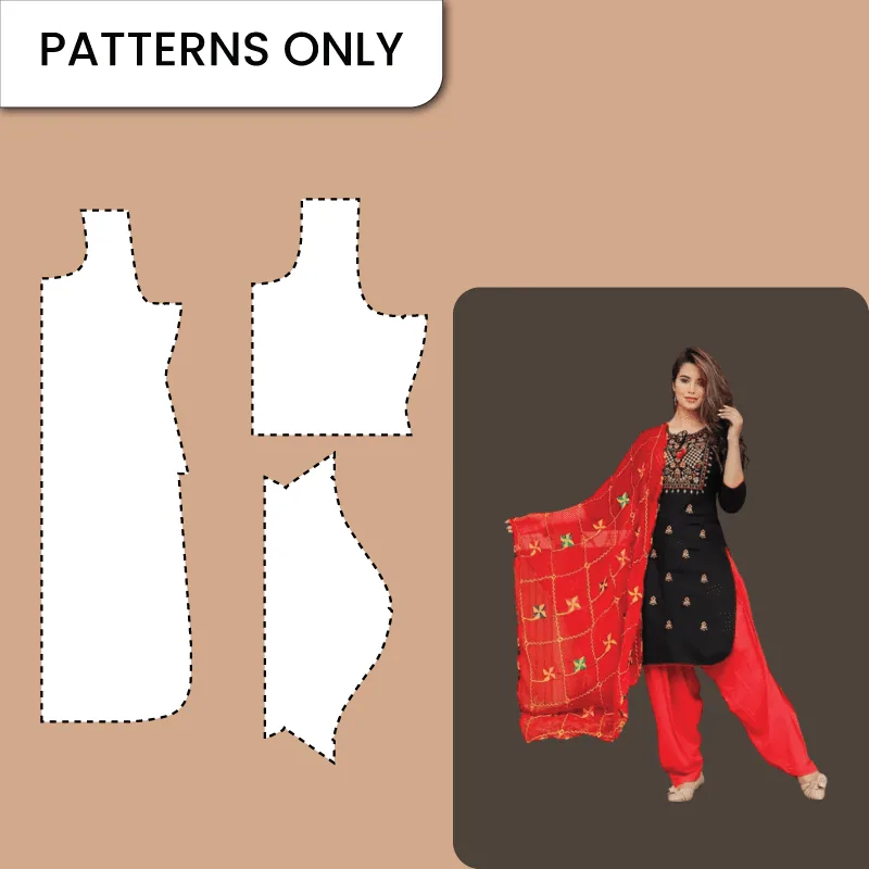 Normal Chudi Width Bottom Apple Cut paper pattern