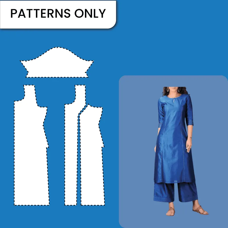 Normal Princess Cut Chudi paper pattern