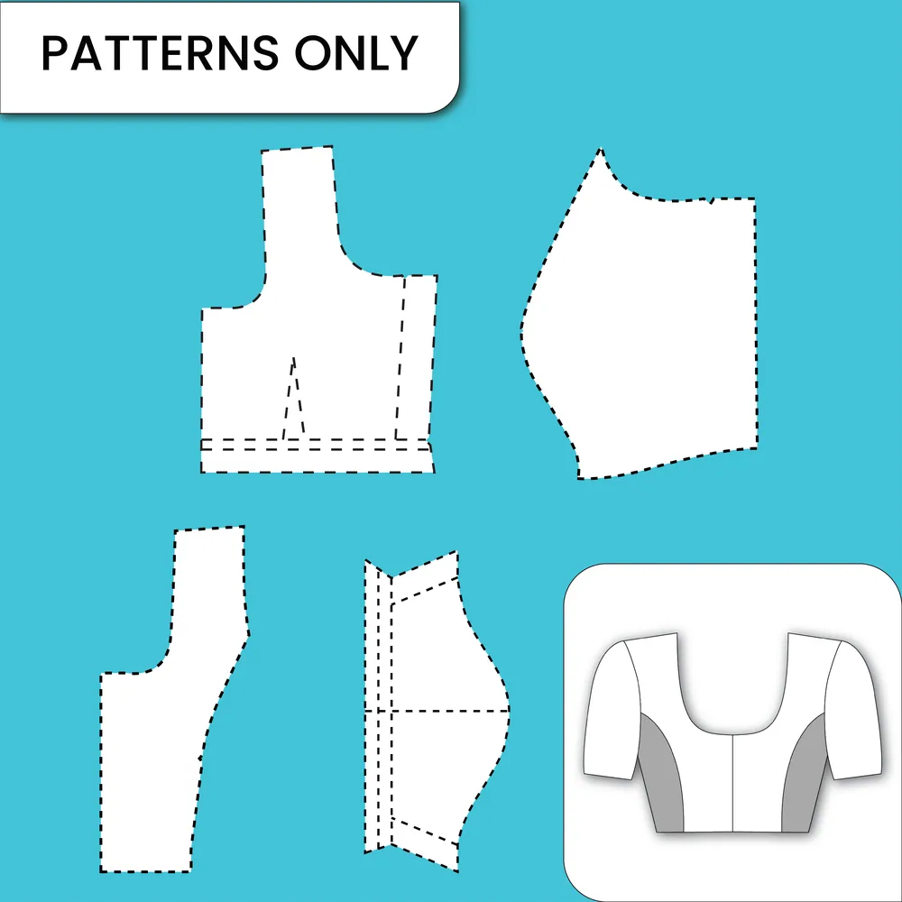Normal princess cut without belt blouse paper pattern