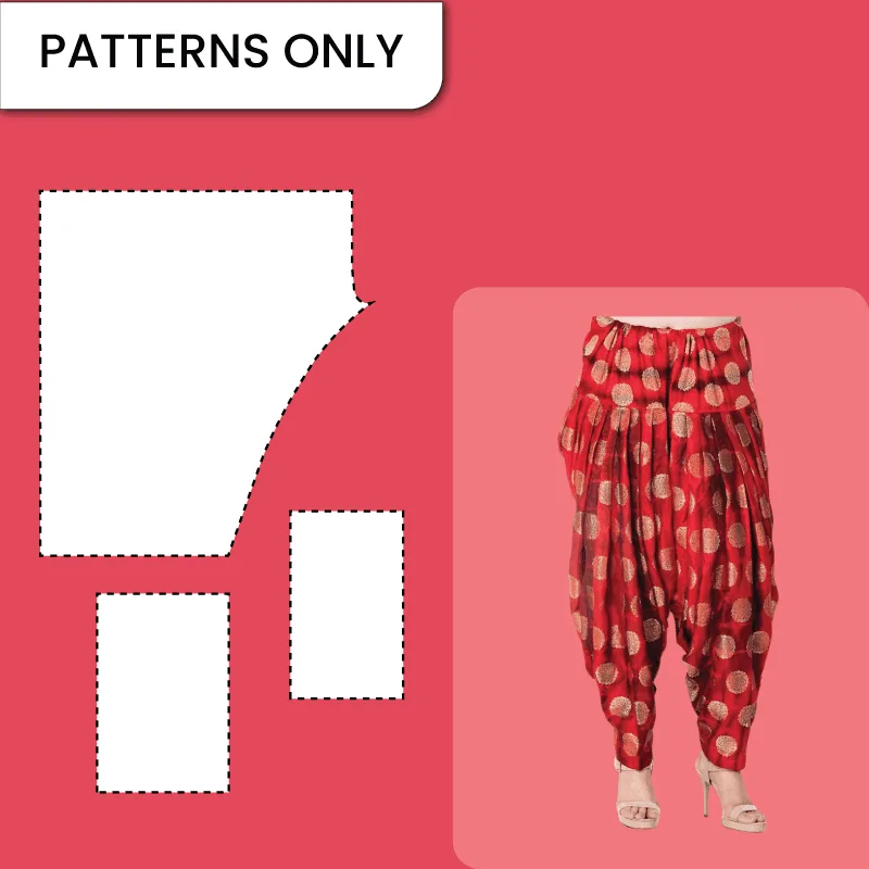 Patiala Pant paper pattern