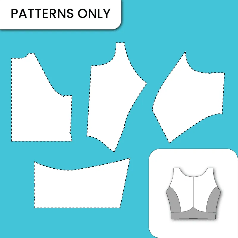 shoulderless Princess Cut with Belt paper pattern